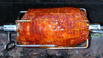 Pork roast after basting