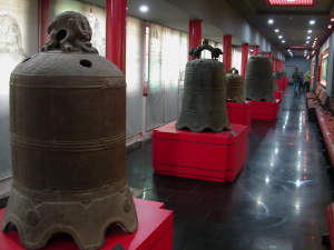 Some of the many bells at the temple