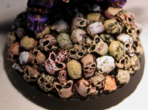 The finished mound of skulls base