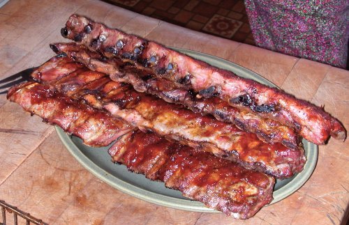 Finished Ribs on a platter