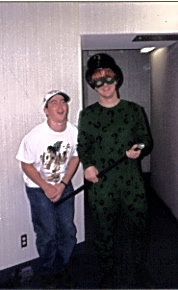 Me dressed as the Riddler with Dave Kelsey