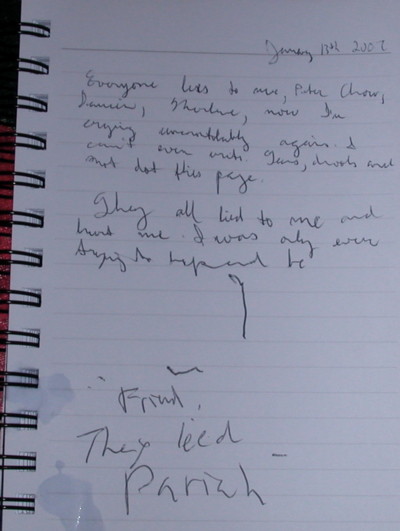 One of many many depressed journal entries.
