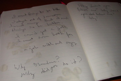 Another tear soaked page in one of my journals