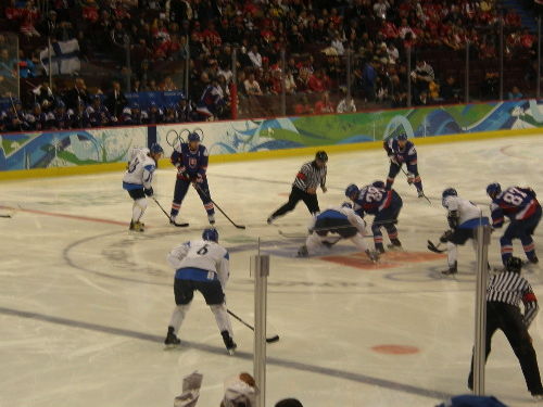 Opening Faceoff of Bronze Medal Game