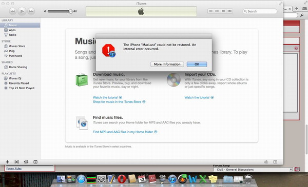 Another failed attempt to install iOS 5