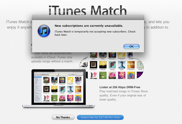 iTunes Match Disappoints