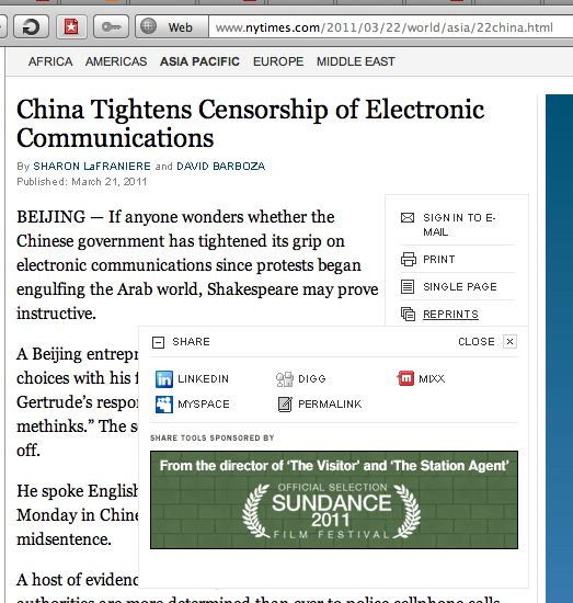 Screenshot of NY Times Dumbness