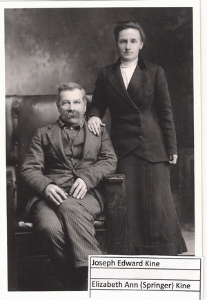 Joseph Edward Kine and Elizabeth Ann Springer
