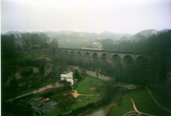 Luxembourg City in the fog