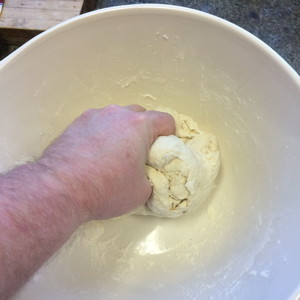 Making the dough by hand
