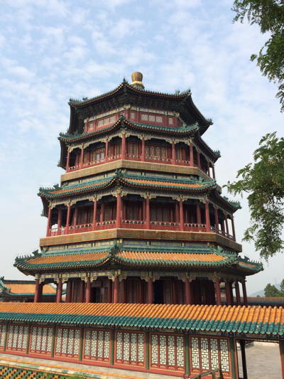 More digital blue sky over the Summer Palace