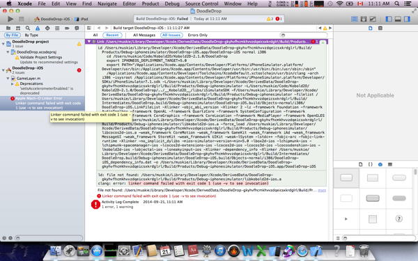 Compilation error in Xcode