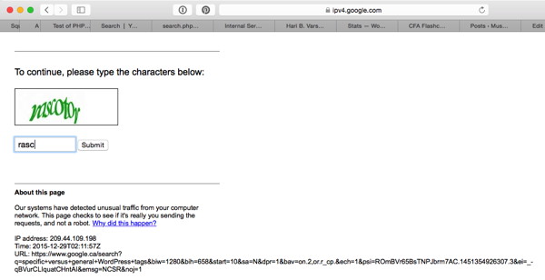 Captcha while searching Google WTF?