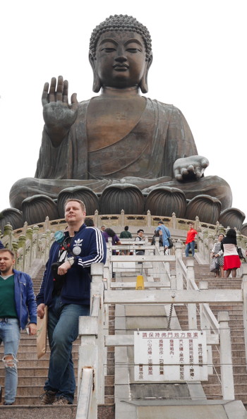Me and the largest seated Buddha statue in the world
