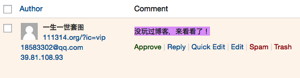 Mysterious Chinese Comments left not using Disqus