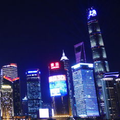 Shanghai skyline at night