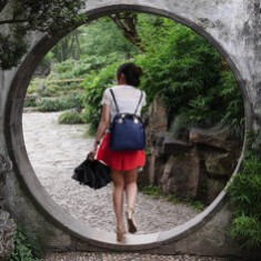 Moon Door in a Chinese Garden