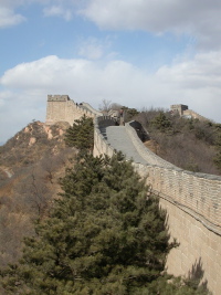 The Great Wall with Blue Sky behind