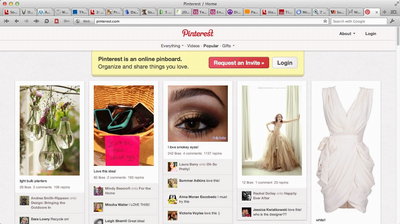 Screen Shot of Pinterest Social Network