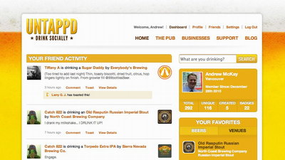 Screen Shot of the Untappd Social Network