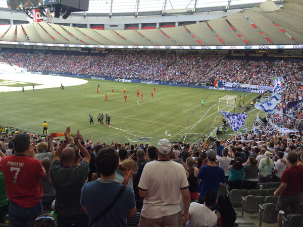 The Whitecaps scored twice, including on a penalty kick.