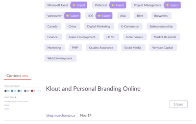 My latest post is now in Klout itself