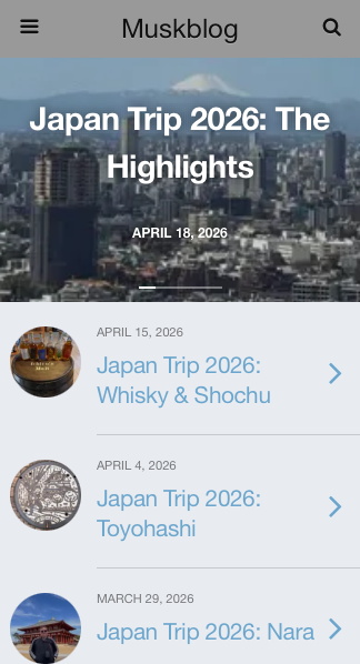 How my blog looks in a mobile phone in April 2026.