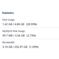 Web Hosting Usage