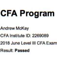 Passed CFA Level 3 Exam